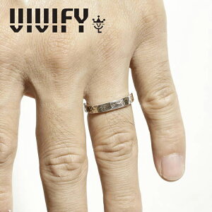 VIVIFY(���B���B�t�@�C)(�r�r�t�@�C)Back Hallmarks Ring/Hammered finish/Narrow w/gold�yVIVIFY �����O�z�yVFR-143�z�y�I�[�_�[���C�h �n���h���C�h �󒍐��Y�z�y�L�����Z���s�z