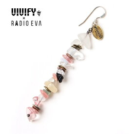 VIVIFY x RADIO EVAPebble ＆ Metal Chip's Pierce ピンク（マリ）【エヴァンゲリオン 公式アクセサリー evangelion】【受注生産 オーダーメイド】【VRE-884】【キャンセル不可】【vivify ピアス】