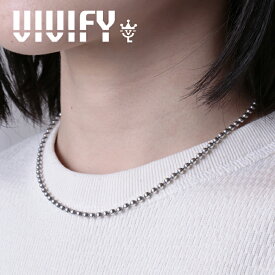 VIVIFY(ヴィヴィファイ)(ビビファイ)Ball Chain Necklace【VIVIFY ネックレス】【VFCL-002】【オーダーメイド ハンドメイド 受注生産】【キャンセル不可】【レディース】