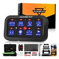 Auxbeam 8ギャング スイッチパネル BA80 自動調光機能付き LED タッチコントロールパネルボックス 電子リ…