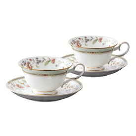 【Noritake（ノリタケ）】（プリムローズ）　ティー・コーヒー碗皿ペアセット