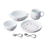 【Noritake（ノリタケ）】（ライトステップ　お子様用食器）子供セット（ピンク）ベビーフォーク＆スプー…