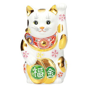 【代引不可】  【九谷焼】 7号小判招き猫・金ブチ盛  K9-1654