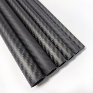 ストレート メッシュ カーボンパイプ 14cm 艶なし カット売り 径選択可能 外径8mm〜外径18mm 内径6mm〜16…