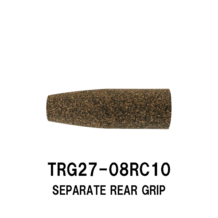 TRG27-08RC10 セパレートリアグリップ ラバーコルクグリップ 全長80ｍｍ 内径10.0ｍｍ 外径27.0ｍｍ 砲弾型 パイプシート ジャストエース JUSTACE 技徳 富士工業 Fuji ラバーコルクダーク リールシート TCP