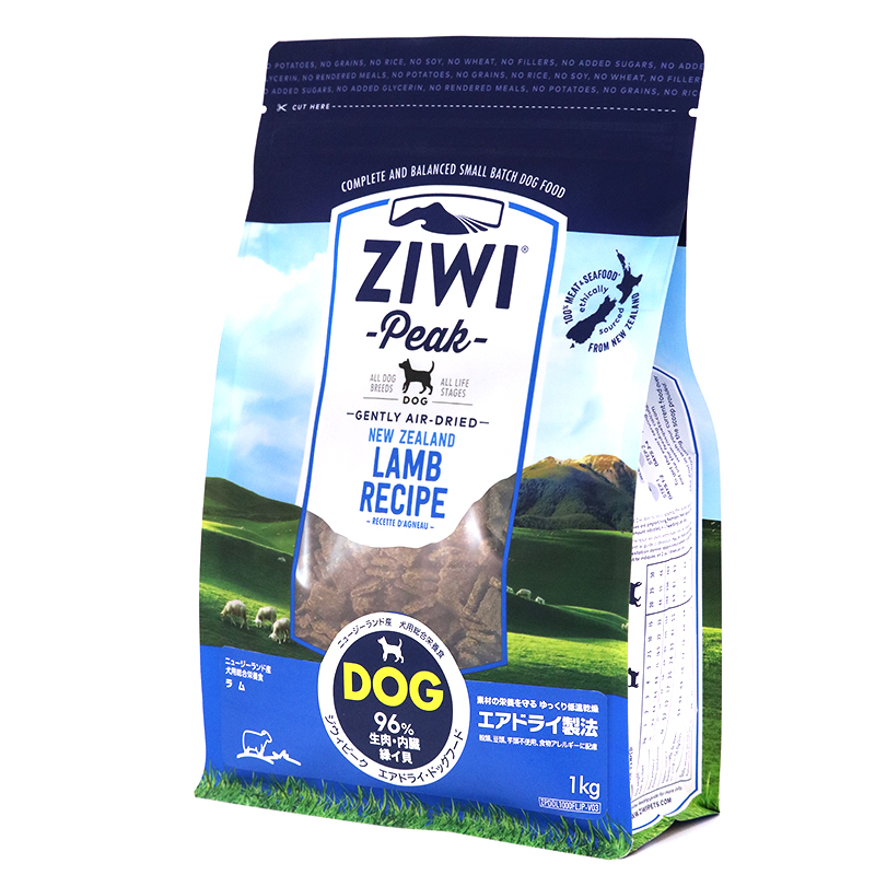ZiwiPeak メーカー公式ショップ エアドライ ドッグフード セール価格 ラム 1kg 9421016590599 ジウィピーク 羊肉 グレインフリー 中型犬 シニア犬 仔犬 高齢犬 ペット 大型犬 小型犬 パピー