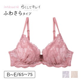 【50％OFF】アンテシュクレ intesucre らくしてキレイ ふわさらtype ブラジャー単品 ナチュラルバストメイク 全3色 B・C・D・Eカップ/アンダー65・70・75cm IBT355