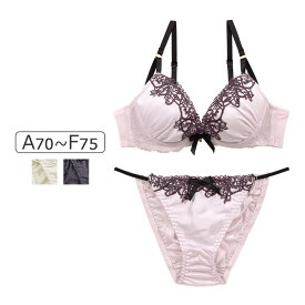 COCO Linge ビューティフルサテン ブラセット ABCDEFカップ アンダー 65/70/75cm 327254