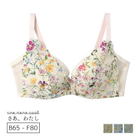 ウンナナクール une nana cool MADE WITH LIBERTY FABRIC さあ、わたし レース ブラジャー単品 BCDEFカップ アンダー 65/70/75/80cm JB2323