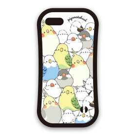 グリップケース フォンケース シマエナガのインコと文鳥がいっぱい iPhone SE（第3世代） iPhone X iPhone XR iPhone Xs iPhone 8 iPhone 7 iPhone 8 plus カバー アイフォンケース