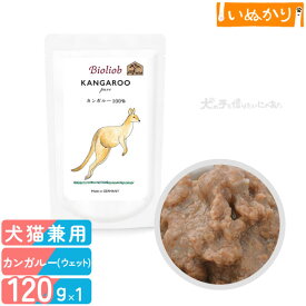 ビオリオーブ ピュア・カンガルー 犬猫用 全年齢用 120g 少量 お試し ウェットフード キャットフード トッピング 無添加 手作り食 栄養補助 カンガルー ルーミート 低脂肪 高たんぱく パウチ