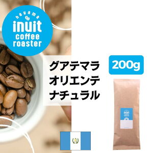 スペシャルティコーヒー 200g【 グアテマラ オリエンテ ナチュラル 】葉山イヌイットコーヒーロースター 中煎り 自家焙煎 直送 豆・粉(中粗挽き) ハイロースト シングルオリジン 新鮮 高級 Q