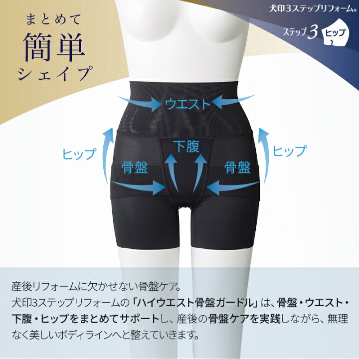 楽天市場 犬印本舗 ウエスト ヒップ 骨盤ケア M L Ll 骨盤ベルト 骨盤矯正 骨盤矯正ベルト ガードル 骨盤ガードル 産後 ぽっこりお腹 お腹 引き締め 下腹 ぽっこり 補正ガードル ハイウエストガードル ハイウエスト 出産祝い プレゼント ショーツガードル ガードル