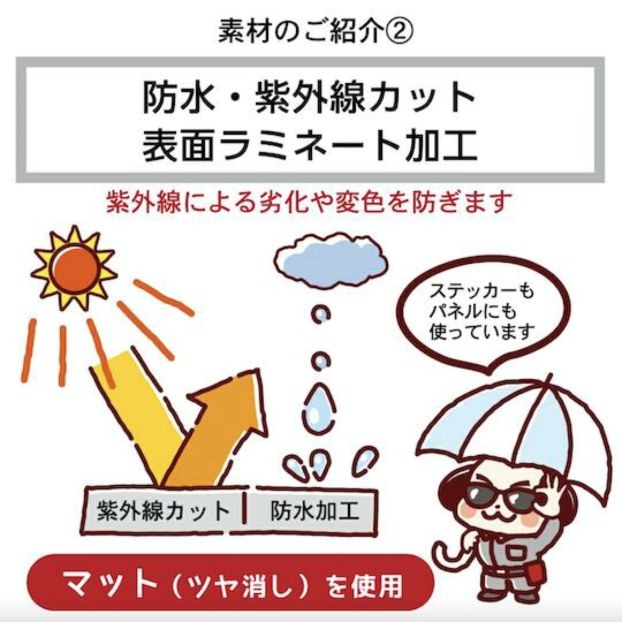 屋外対応ステッカー