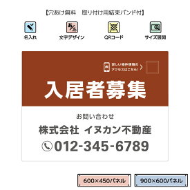 入居者募集 看板 おしゃれ 募集看板 不動産 管理 物件 作成 制作 QRコード 貼り付けガイド付き 空室あり 空室 空きあり 契約者募集 シンプル プレート 大きい デザインお洒落 パネル 選べる 業務用 屋外 UVカット 暗い赤 W600×H450mm W900×H600mm