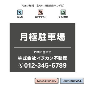 月極駐車場 駐車場 空きあり 看板 おしゃれ 空 制作 オーダー プレート 契約駐車場 貸し駐車場 月極募集 契約者募集 景観対応 空き有り パーキング 不動産 管理 パネル 大きい シンプル グレー お洒落 オシャレ 選べる 文字 業務用 屋外 W600×H450mm W900×H600mm