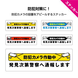 ＜早期出荷可能商品＞ 防犯カメラ 作動中 ステッカー シール 不審者 警察 通報 玄関 おしゃれ 防犯ステッカー 屋外 大型 W300×H100mm 録画中 監視中 シンプル 会社 店舗 駐車禁止 不法投棄 犬 マナー 泥棒 万引き 警告 窓 グッズ 注意 横