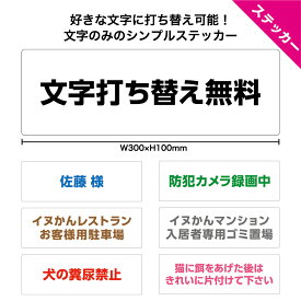 ステッカー シール 制作 作成 名前 ネーム 屋号 文字 自由 文字入れ 社名シール 番号 数字 矢印 注意 出入口 店舗用 オーダー マナー 犬 糞 禁止 駐車場 防犯カメラ ゴミ置場 分別 おしゃれ シンプル 私有地 オシャレ 高級感 横 W300×H100mm 業務用 屋外