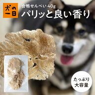 犬 おやつ 無添加 国産 合鴨せんべい 40g シニア犬 犬用 煎餅 せんべい アレルギー 犬のおやつ 犬用おや…