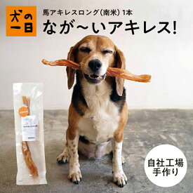 【30日限定★全商品P5倍】★完全無添加 馬アキレスロング 1本 犬 おやつ 無添加 犬の一日 手作り 犬おやつ 長い 硬い ガム 歯みがきガム 馬アキレス アキレス ランキング1位 歯みがきガム【ラン1】