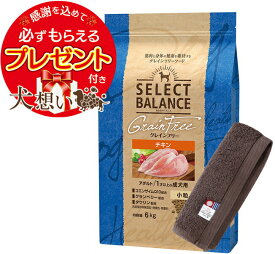 【送料無料】セレクトバランス グレインフリー アダルトチキン 小粒 6kg【犬想いオリジナル今治ハンドタオルセット】【タオルカラー モカ】【正規品】