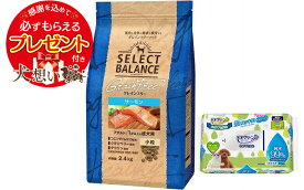 【プレゼント付】【送料無料】セレクトバランス グレインフリー アダルトサーモン 小粒 2.4kg【デオクリーン付】