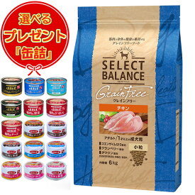 【あす楽】【送料無料】セレクトバランス グレインフリー アダルトチキン 小粒 6kg 【缶詰おまけ付】