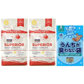 【あす楽】【送料無料】フィッシュ4 ドッグ スーペリア アダルト 3kg（1.5kg×2）【正規品】【犬想いオリジナルセット】【BOSうんちが臭わない袋付】