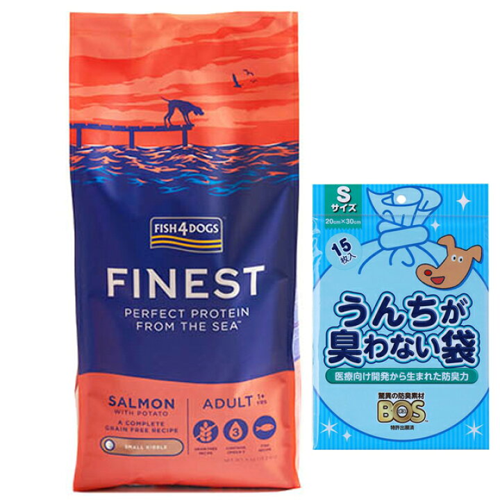 楽天市場】【送料無料】フィッシュ4 ドッグ サーモン小粒 12kg【正規品 