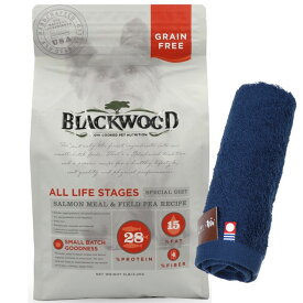 【あす楽】【送料無料】ブラックウッド BLACKWOOD ドッグフード グレインフリー サーモン 6.8kg【犬想いオリジナル今治ハンドタオルプレゼント】【タオルカラー ネイビー】