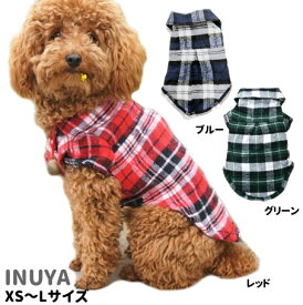 【プチプライス】 犬服 春 夏 タータン チェックシャツ 小型犬 インナー 重ね着 セール ペット 洋服 おしゃれ 犬の服 ペット