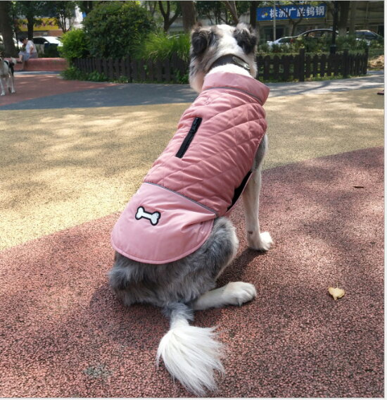 柴犬・ゴールデンレトリバー・ジッパー・犬服・秋冬・ダウン・ベスト・防寒・ドッグウェア
