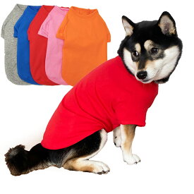 【犬服 のびのび ストレッチ 無地Tシャツ】 小型犬 中型犬 大型犬用 犬屋 オリジナル かわいい かっこいい 部屋着 お散歩