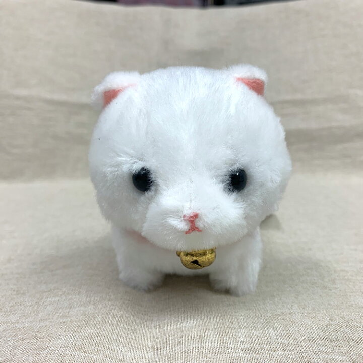 楽天市場 あす楽 ちんまりマンチカン するめ ボールチェーン付き ぬいぐるみ ネコ 白猫 アミューズ 雑貨 お誕生日 ギフト プレゼント 犬屋 犬屋楽天市場店