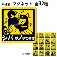 【 犬 ノッてます マグネット 正方形 15cm 】 雑貨 グッズ 犬 各種 車 シール 乗ってます 可愛い かわい…