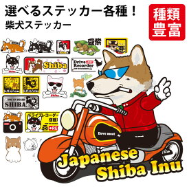 【 選べる ドッグ ステッカー 柴犬 各種 】 デザイン イヌ 犬 いぬ 車 バイク かわいい 可愛い かっこいい カッコイイ ゆるい イラスト キャラ （豆しば しばけん しばいぬ 柴 ）