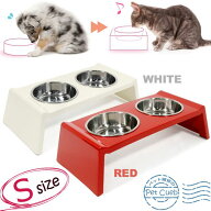 Sサイズ 160ml+160mlSUPER フードボウル＆テーブル ペット フードボール エサ 餌 入れ 台 水飲み ボウル …