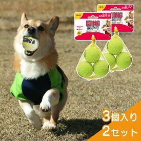 コングスクイークエアー S(3個入り) ×2点セット 犬用 コング KONG 小型犬 テニスボール型 鳴り笛入り コミュニケーション ふれあいトイ オモチャ 玩具 おもちゃ 耐久性 歯と歯茎にやさしいキャンセル/返品不可 定形外250g