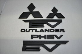 GNOW　アウトランダー　マットブラックorピアノブラックエンブレム　6点SET　　INVENTER/grow/メッキ/ブラッククローム/ゴールド/車エンブレム/車パーツ/