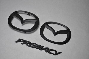 CWEFWプレマシー マットブラックorピアノブラックエンブレム 3点SET  INVENTER/grow/メッキ/ブラッククローム/ゴールド/車エンブレム/車パーツ/