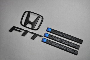 GP5 フィットハイブリッド マットブラックorピアノブラックエンブレム リア5点SET  INVENTER/grow/メッキ/ブラッククローム/ゴールド/車エンブレム/車パーツ/