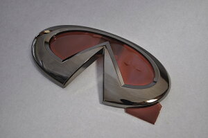 V37系スカイライン ZV37/HV37/HNV37 ブラックメッキエンブレム フロントインフィニティマーク  INVENTER/grow/メッキ/ブラッククローム/ゴールド/車エンブレム/車パーツ/