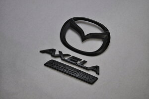 BYEFP アクセラセダンハイブリッド マットブラックorピアノブラックエンブレム リア3点SET  INVENTER/grow/メッキ/ブラッククローム/ゴールド/車エンブレム/車パーツ/