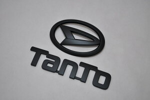 LA600 タント マットブラックorピアノブラックエンブレム リア2点SET  INVENTER/grow/メッキ/ブラッククローム/ゴールド/車エンブレム/車パーツ/