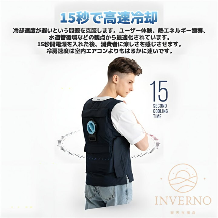 楽天市場】【2024夏新登場】水冷服 冷却ベスト クールベスト 水冷 