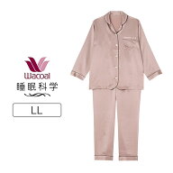 【23％OFF】ワコール 睡眠科学 パジャマ 上下セット レディース シルク100％ 吸放湿性 10分丈 10分袖 LL …