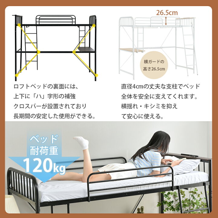 楽天市場】【スーパーセール限定価格】新作 システムベット ロフト 