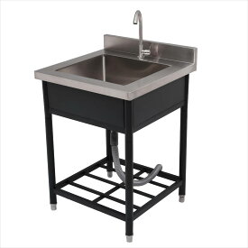 【先着50名様8%OFFクーポン】流し台 屋外 ステンレス 蛇口付き シンク 排水栓付き 排水栓 アウトドア キッチン 屋外用 ステンレス流し台 ステンレスキッチン キャンプ バーベキュー ガーデンシンク 屋外シンク ゴミ受け 収納 蛇腹ホース ながしだい