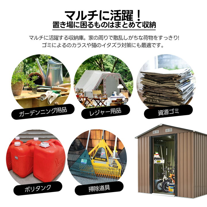 楽天市場】【4hP10倍☆先着50名様8%OFF!】【2タイプ】物置 屋外 