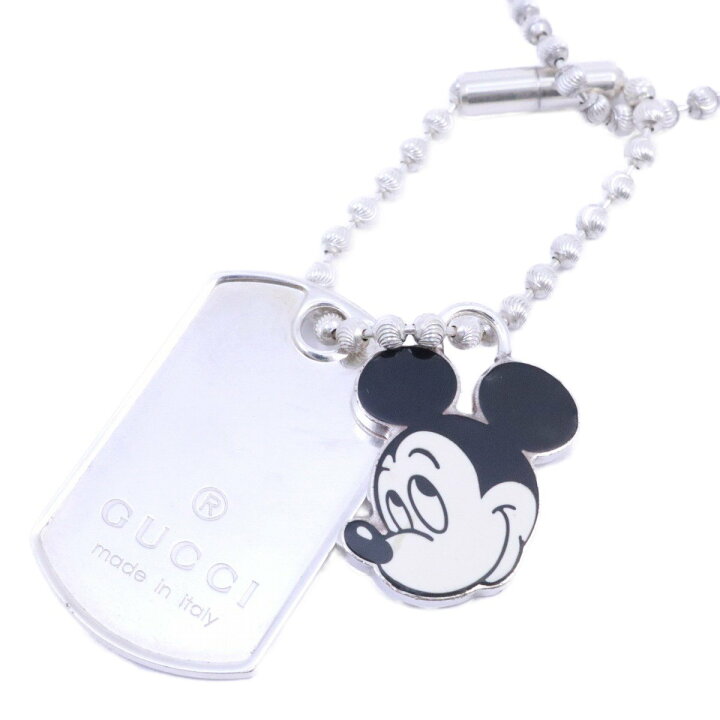 グッチ×ディズニー ミッキーマウス 925 ネックレス シルバー AB  
